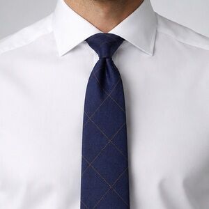 Petronius Navy Field with Gold Windowpane | Made in Italy
